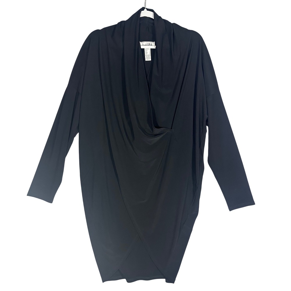 Joseph Ribkoff Cocoon Wrap Tunic‎ Sz 8 Black Draped Tulip Hem Long Sleeve Canada